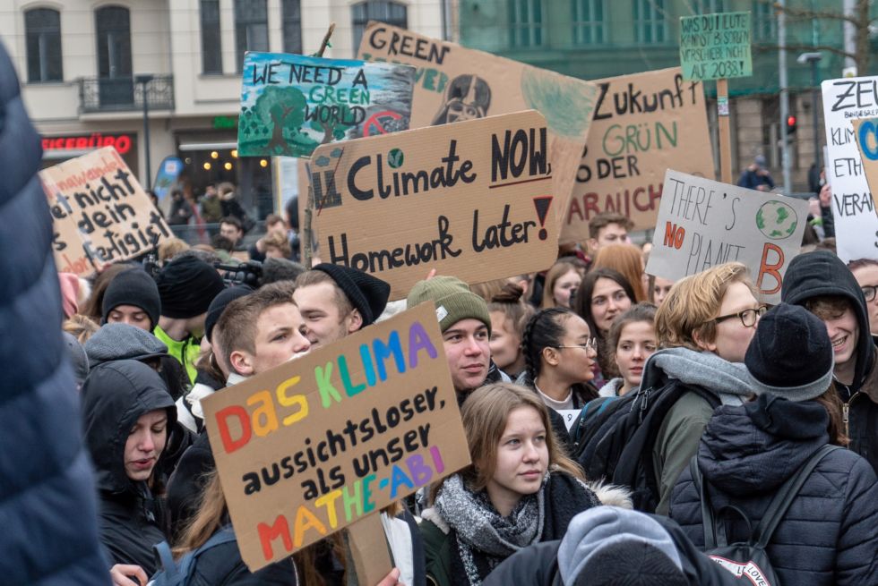 Climate striking. Change is needed. Bring youth to the table. More at Future of Good.co. Photo: Mika Baumeister.