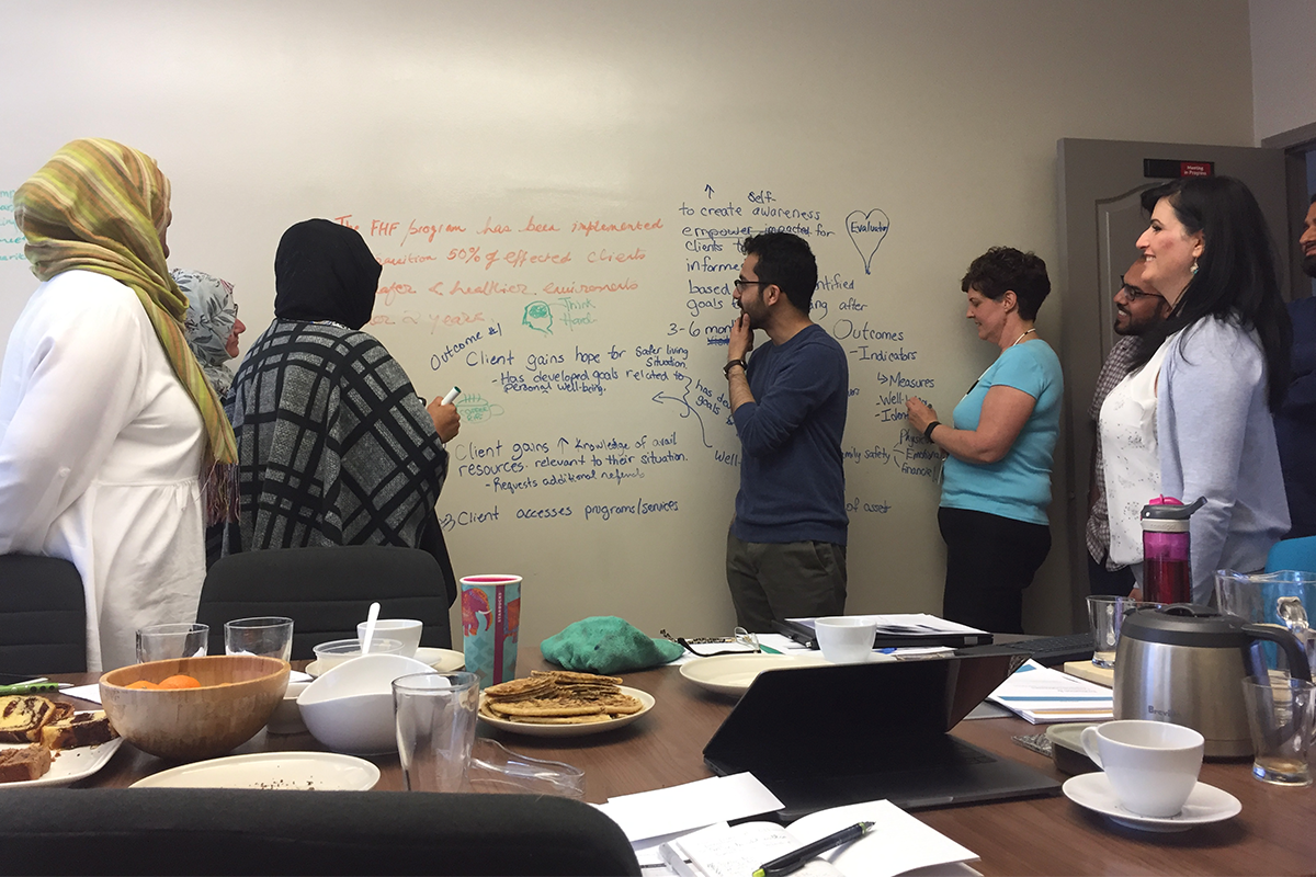 Employees at the Islamic family working on cybersecurity policy