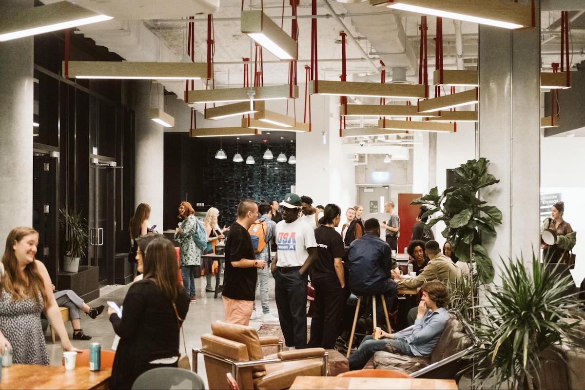 Creatives networking at the Artscape site