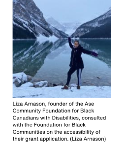 Liza Arnason, founder of the Ase Community Foundation for Black Canadians with Disabilities.