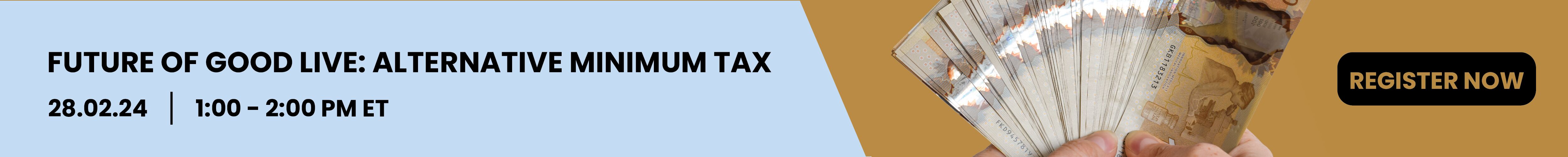Alternative Minimum Tax Webinar banner