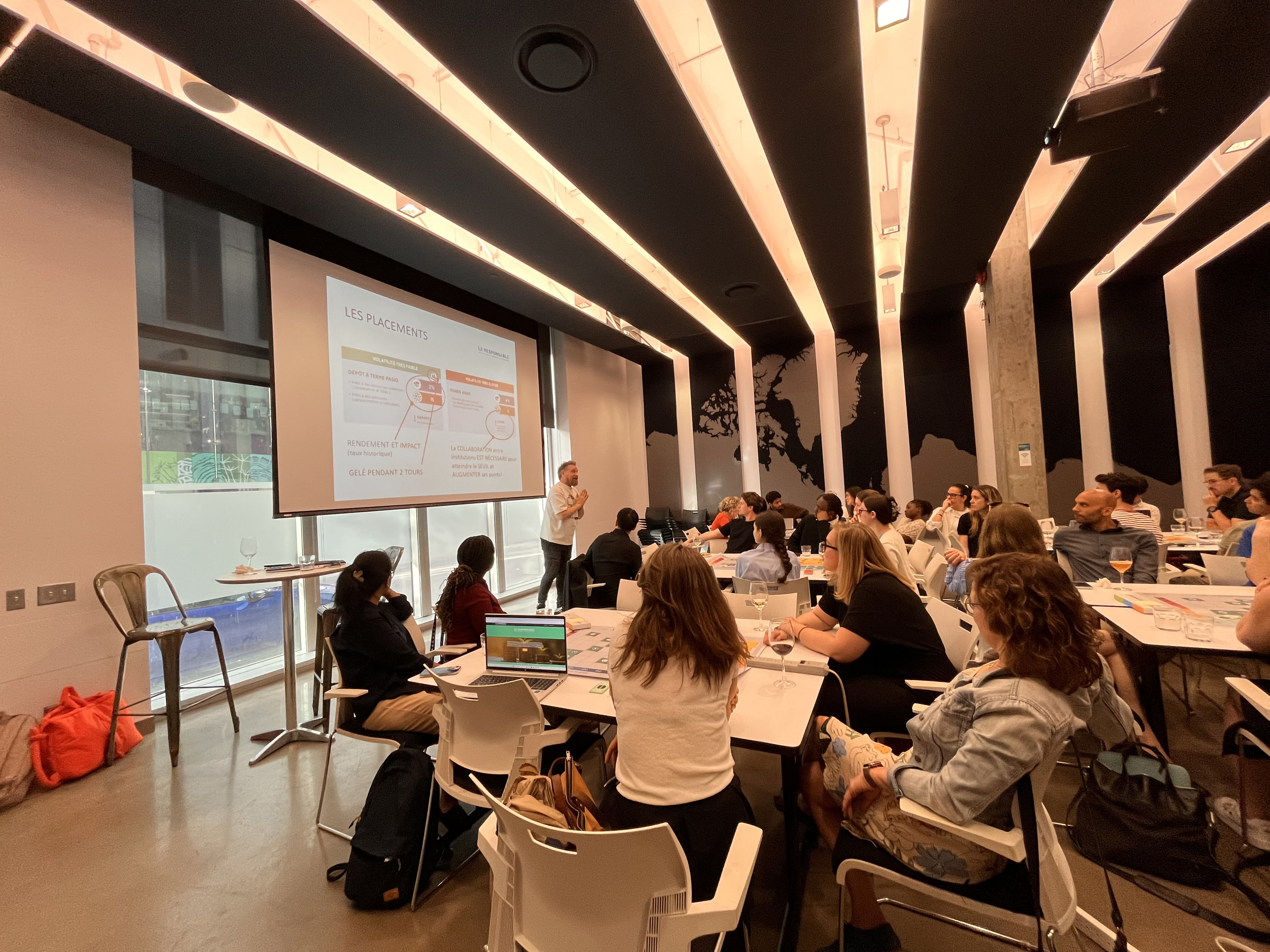  Creator Christophe Billebaud is moderating “Le Responsable” on the night I attended. (Supplied photo)