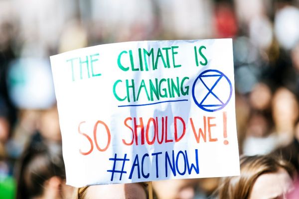 Protesters take part in the Climate Strike in 2019. (Markus Spiskie, Pexels)