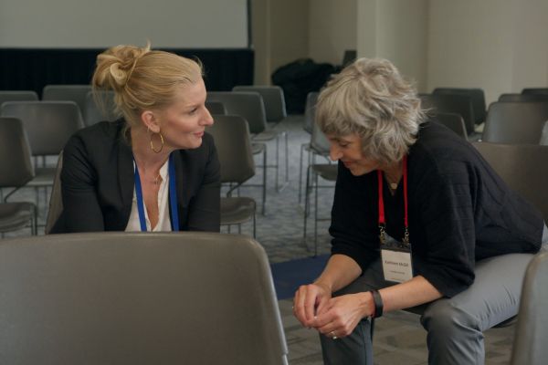 Amanda Sussman and Kathleen McGiIl at a Braver Angels convention. (Supplied photo.)
