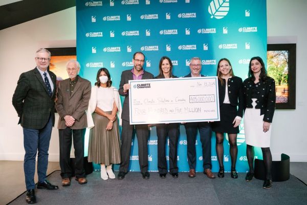 Representatives from nine wealthy families and foundations gathered in Toronto, Ont. to announce a pledge to grant $405 million over the next decade on climate change solutions. (Clean Economy Fund/Supplied)