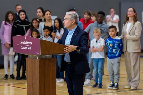 Minister of National Revenue Francois-Philippe Champagne speaks at an event in October of 2025. (Facebook)