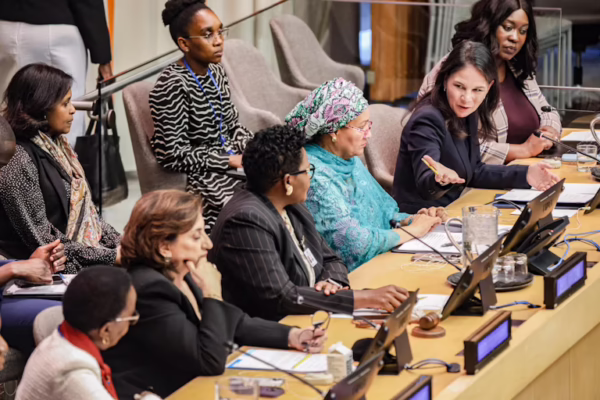 Delegates at the UN general assembly debate on women, peace and security, October 2025. (ZUMA Press, Inc./Alamy Live News.)